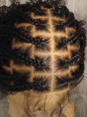 Sangtok Black Double HD Full Lace Box Boho Braid Full Lace Wig NWOT